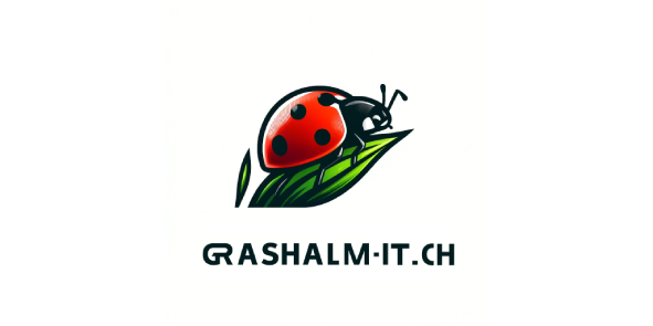 Grashalm IT GmbH - Jazz Vinyl Grashalm IT logo with a green blade and red beetle